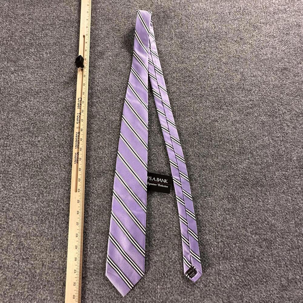 New Jos. A. Bank Signature Collection Purple Striped Silk Tie #540
